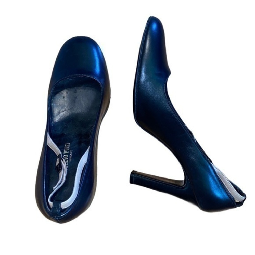 Emilio Pucci Heels leather made in Italy 36 1/2